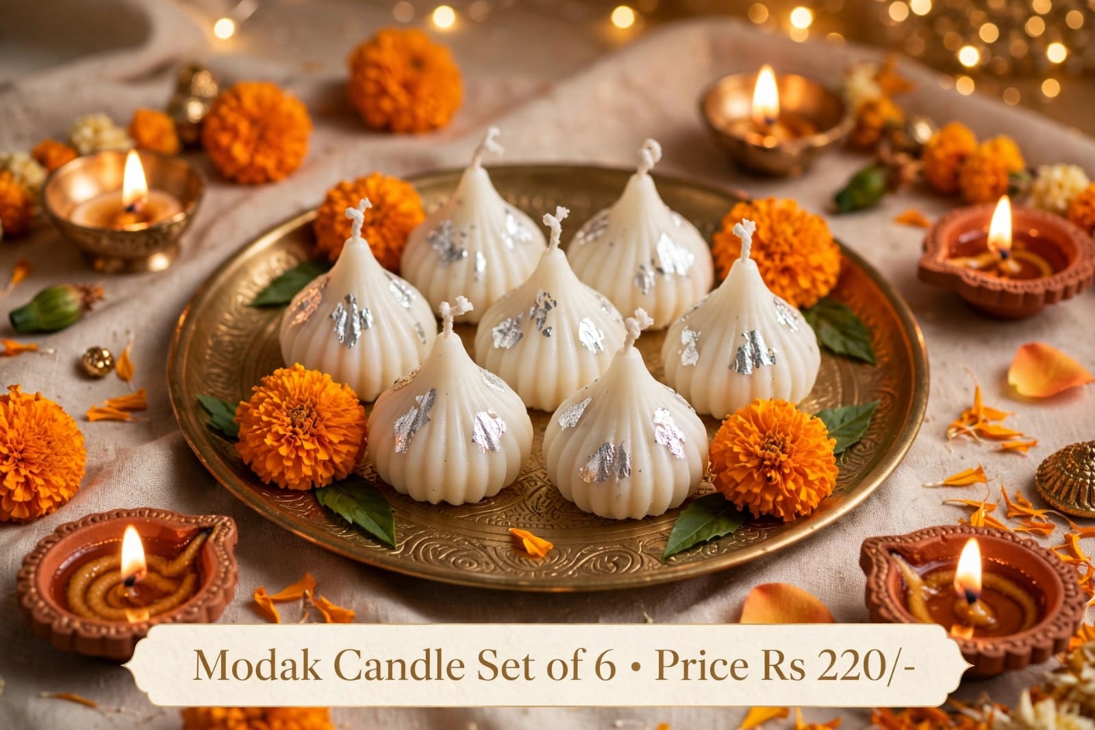 Modak Candle Set of 6